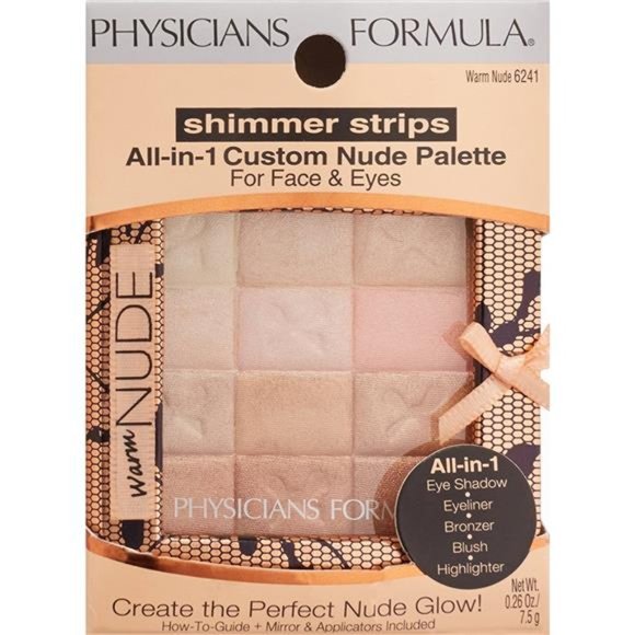 Shimmer Strips Custom All-in-1 Nude Palette for Face & EyesWarm Nude - Picture 1 of 4